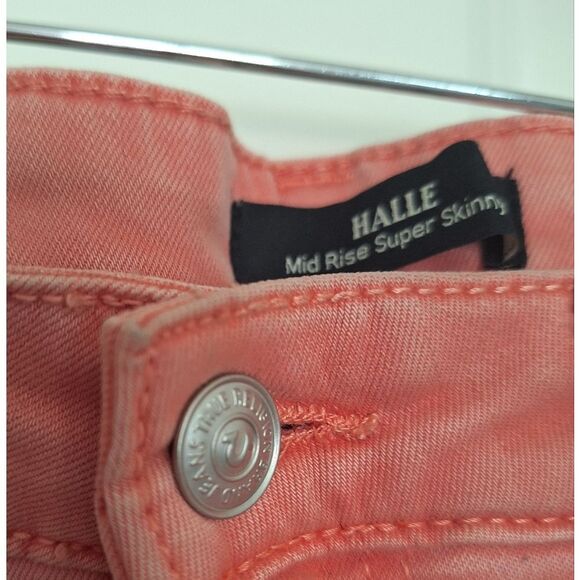 True Religion Pink Halle Mid Rise Super Skinny Jeans Size‎ 26 - Picture 2 of 9